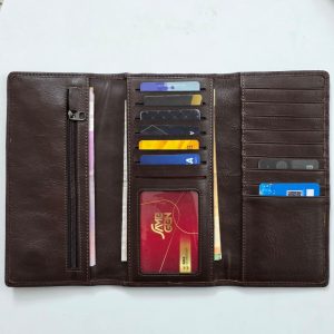 Tripold Leather Wallet – Chocolate (O)