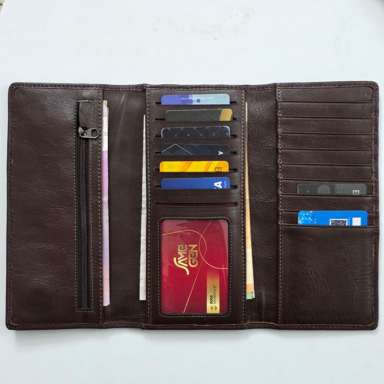 Tripold Leather Wallet – Chocolate (O)